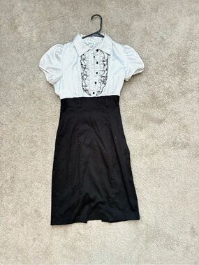 Speechless Black and White Polka Dot Ruffle Dress